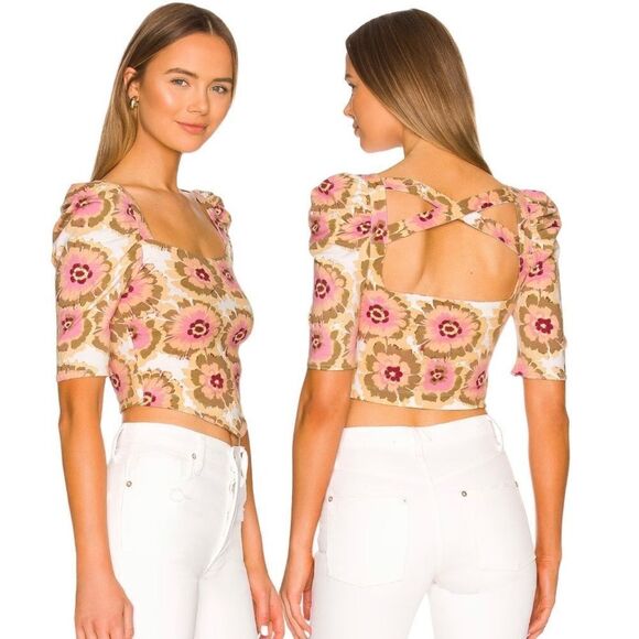 FREE People Movement Give Me More Top Criss Cross Back Spring Summer Top Lg NWT - Picture 12 of 15